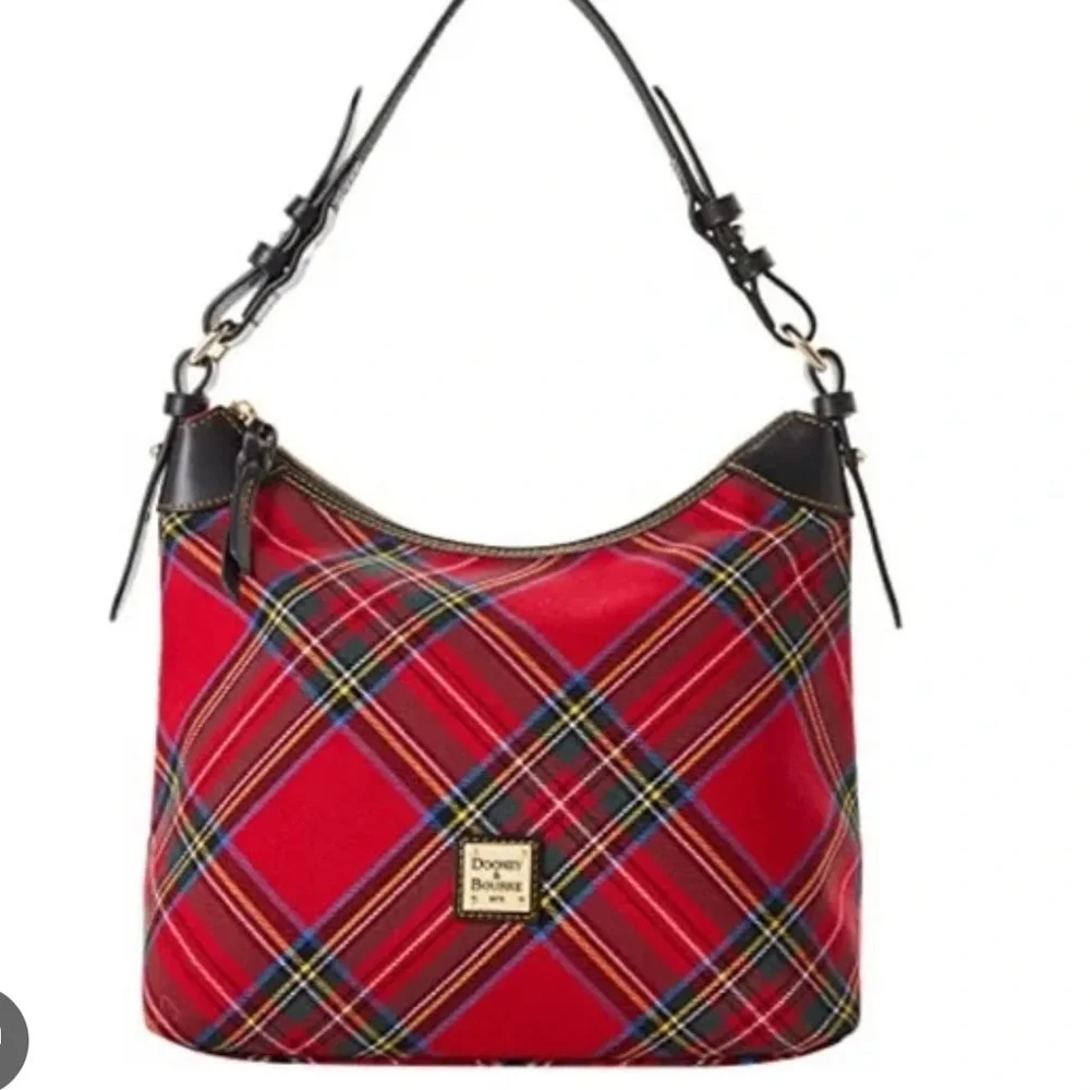 Dooney & Bourke Red Plaid Shoulder Bag - Picture 1 of 5